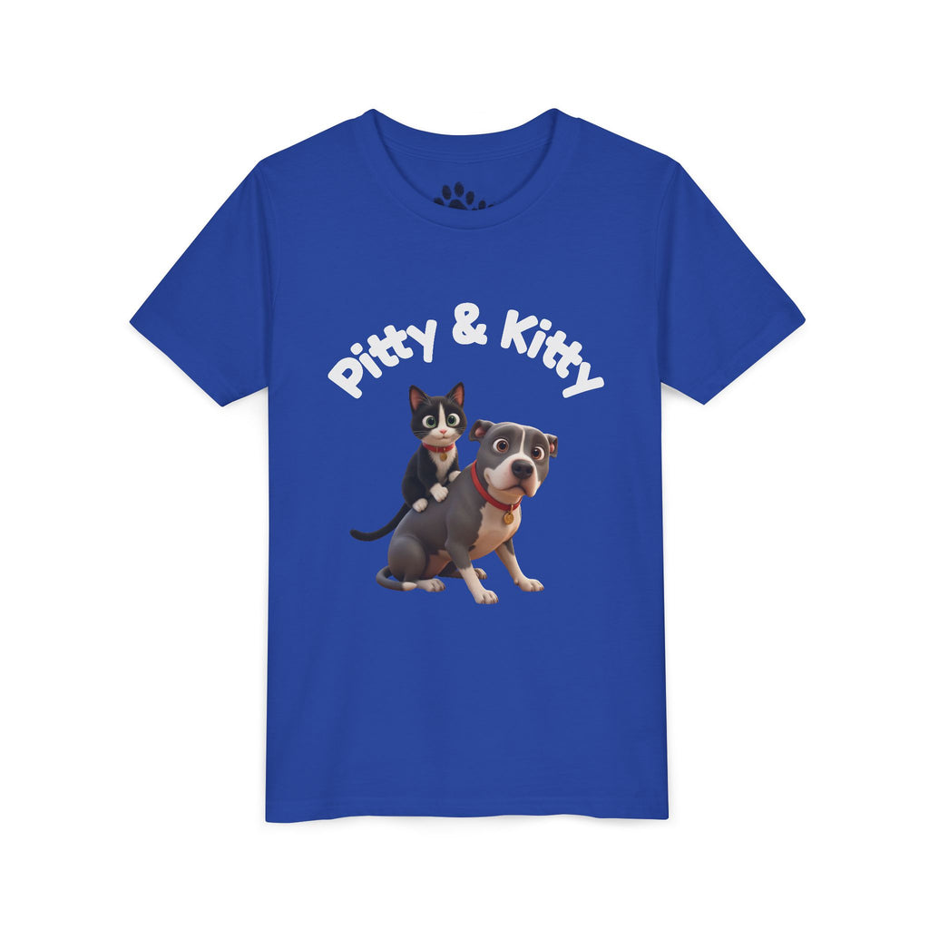 Pitty & Kitty Tee — Youth Pet Friends Design