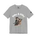 Pitty & Kitty T-Shirt – Friends Paw Print Graphic Tee