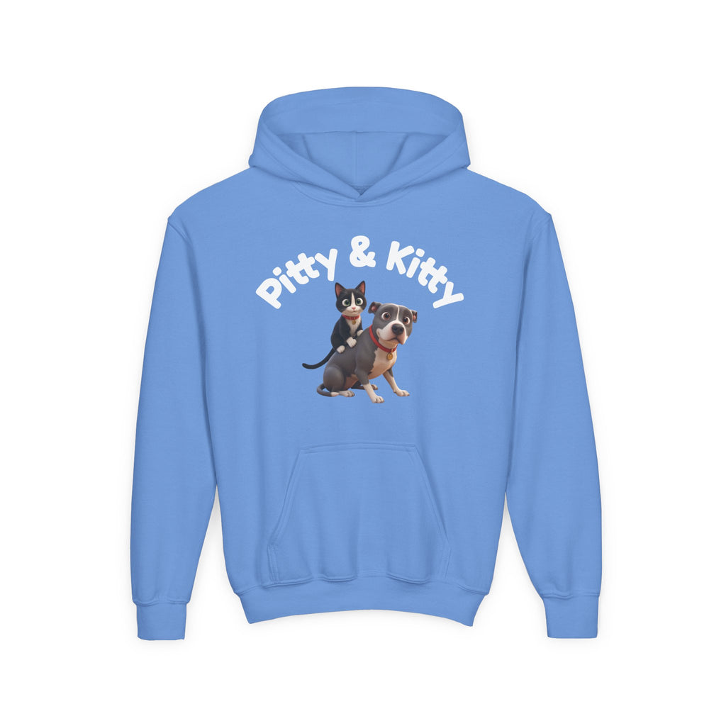 Pitty & Kitty Youth Hoodie — Cute Friendship Graphic Sweatshirt for Kids