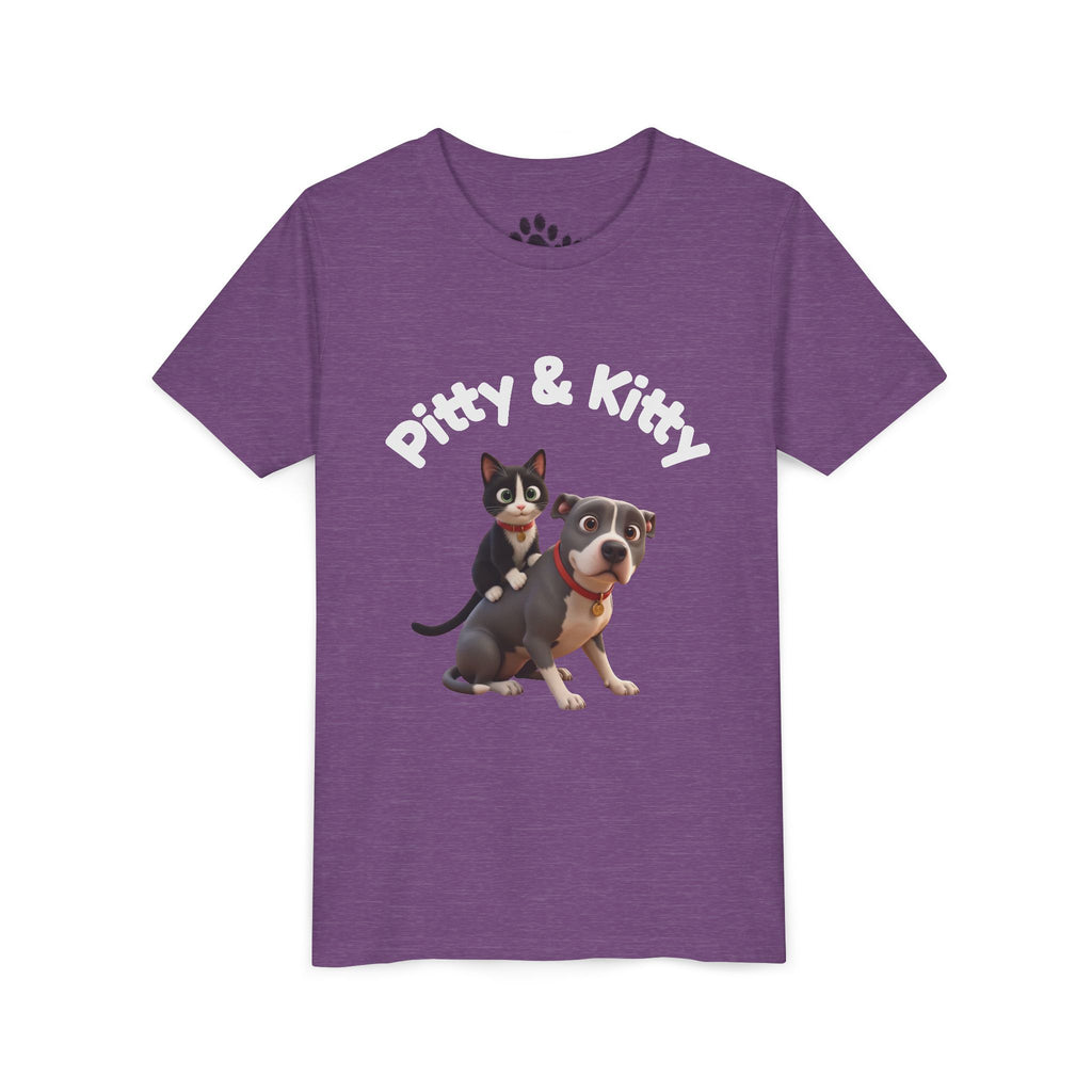 Pitty & Kitty Tee — Youth Pet Friends Design